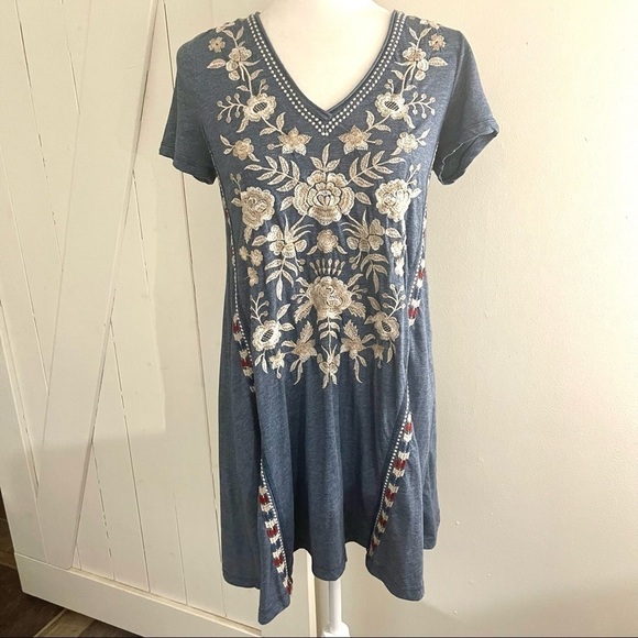 JOHNNY Was embroidered floral midi dress small - Picture 1 of 8